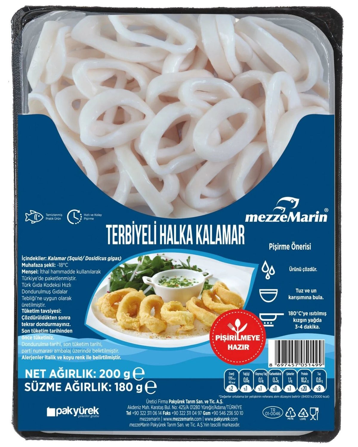 Kalamar Halka İthal 200gr Gigas